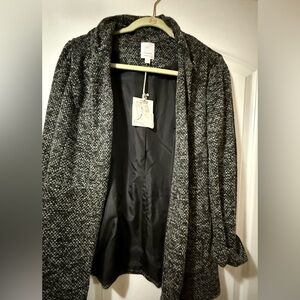 Lauren Conrad speckled blazer/ jacket Black and White Tweed